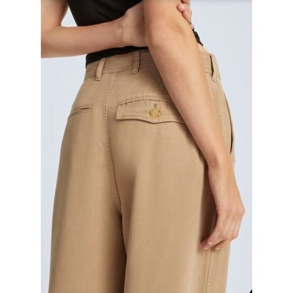 NWT Everlane Relaxed Fit Tencel Chinos Pants, Size 2, MSRP $118, Dark Khaki - Picture 4 of 13